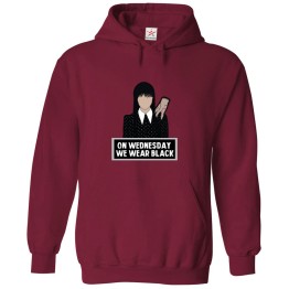 We Wear Black Addams Funny Family Thing Unisex Kids and Adults Pullover Hoodies For Black Lovers				 									 									